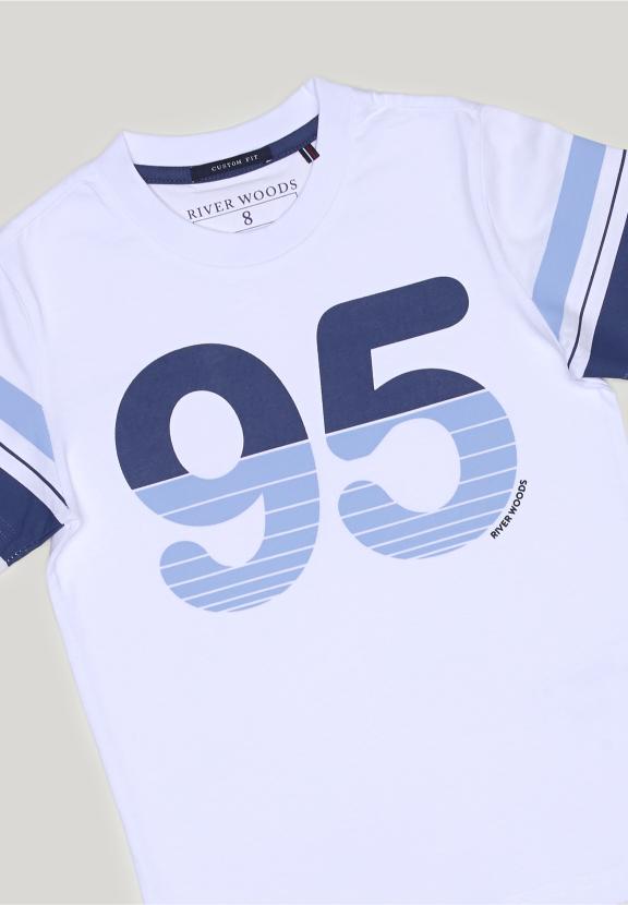 Custom Fit Fantasy T-Shirt Blue/White - Wit