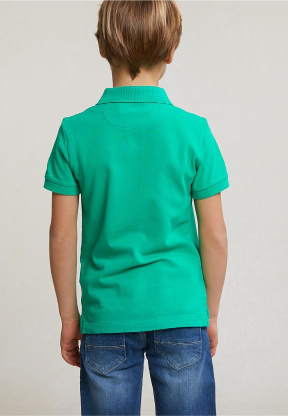 Custom Fit Cotton Basic Stretch Polo Jungle Green - Groen