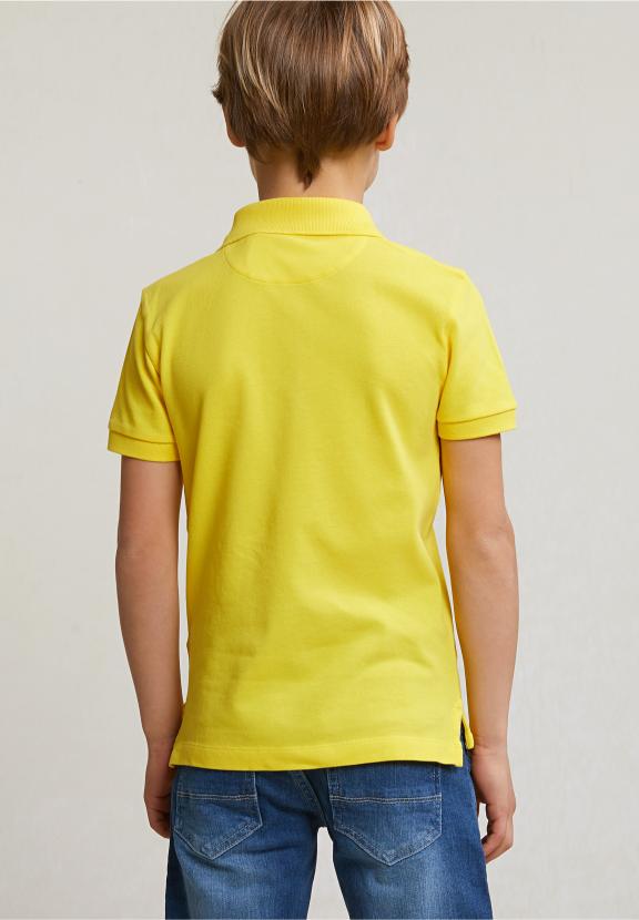 Custom Fit Cotton Basic Stretch Polo Lemonade - Geel