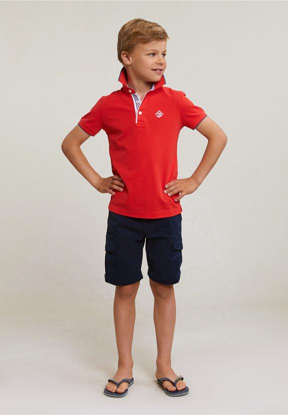 Custom Fit Fancy Polo Short Sleeves Stanford Red - Rood