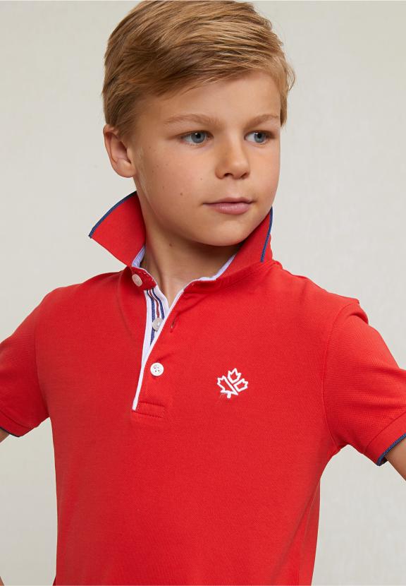 Custom Fit Fancy Polo Short Sleeves Stanford Red - Rood