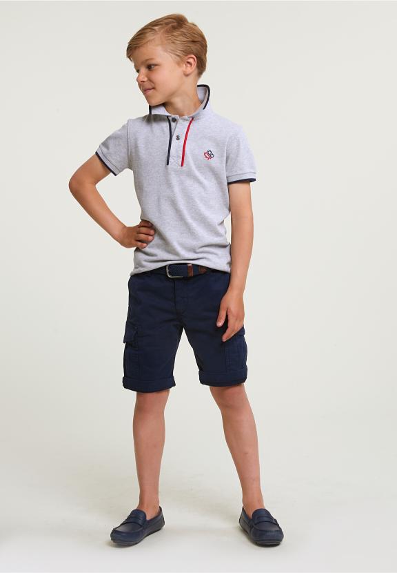 Custom Fit Sporty Stretch Polo Light Grey - Grijs