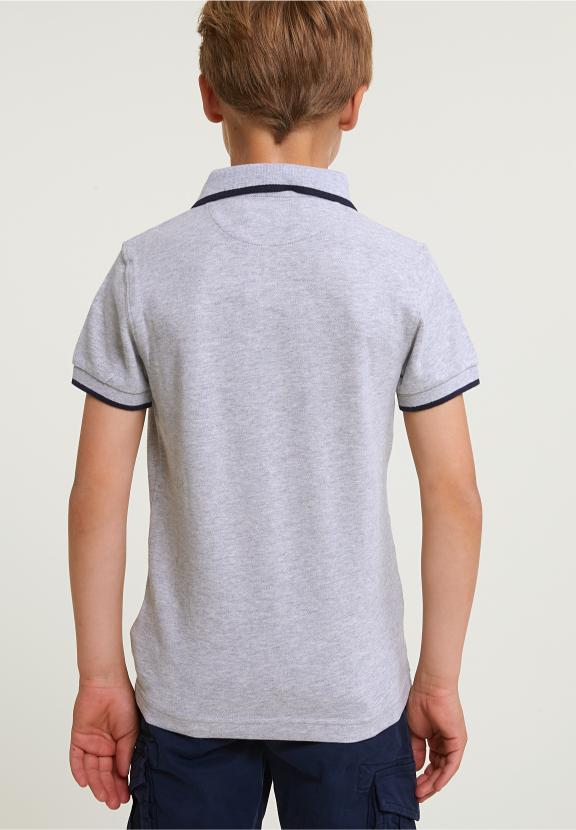 Custom Fit Sporty Stretch Polo Light Grey - Grijs