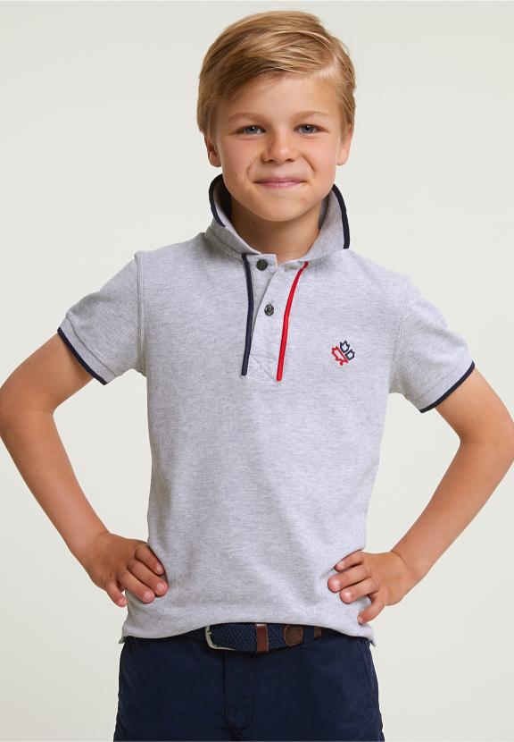 Custom Fit Sporty Stretch Polo Light Grey - Grijs