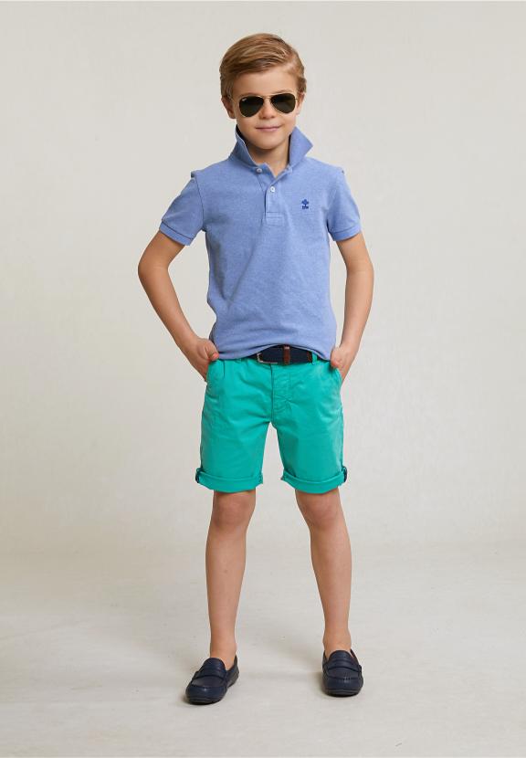 Cotton Basic Chino Short Stretch Moscow Mule - Groen