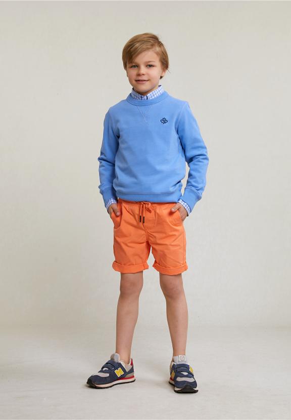 Cotton Short Drawstring Lobster - Oranje