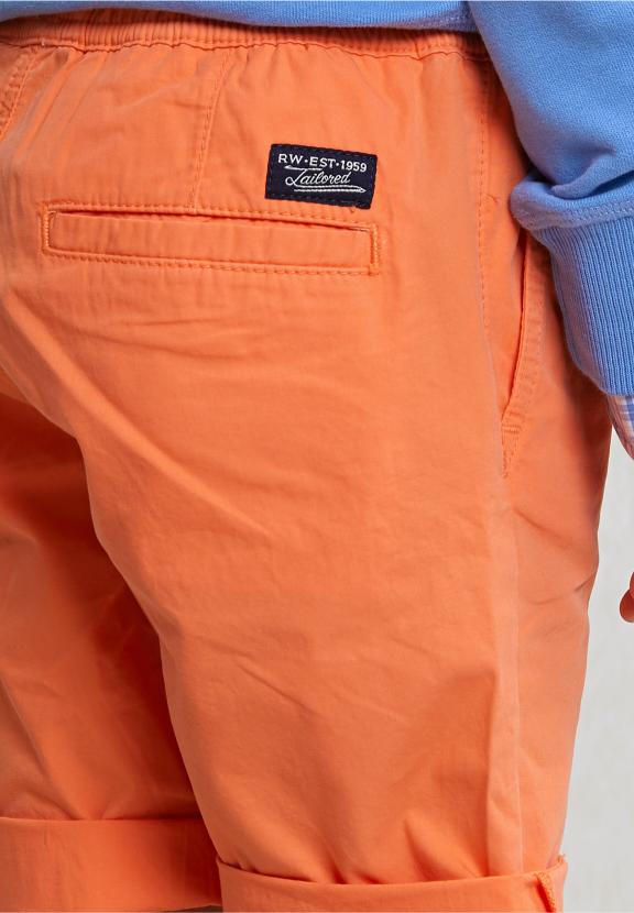 Cotton Short Drawstring Lobster - Oranje