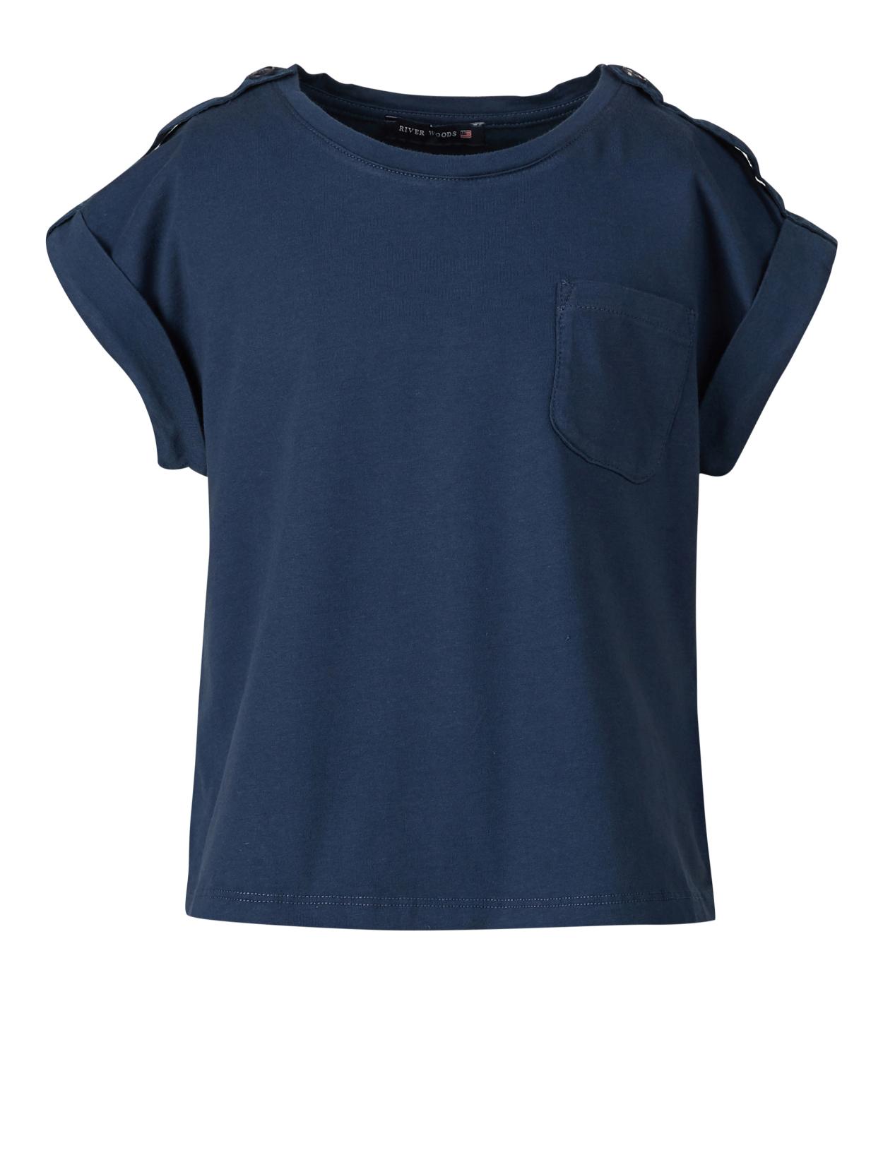 T-Shirt With Chest Pocket - Blue