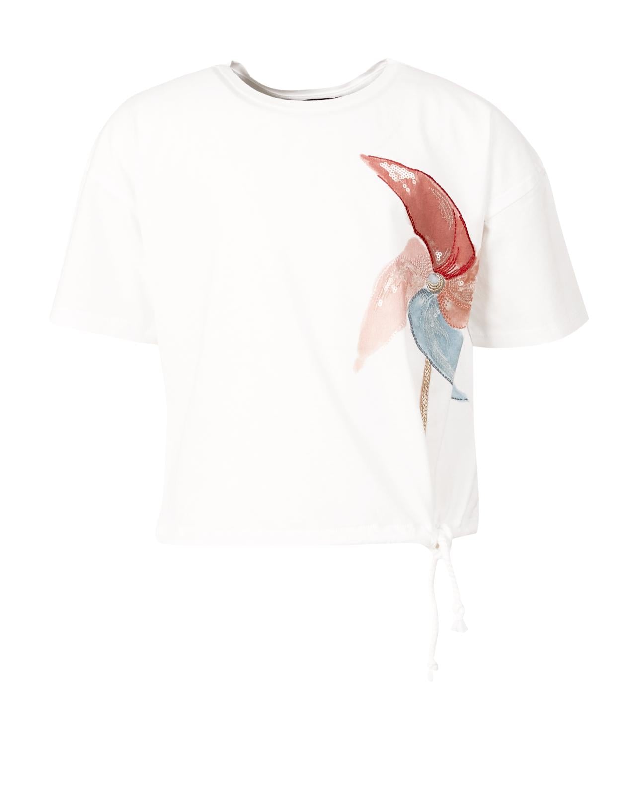 Crew Neck Tee Ss Bottom Cord - White