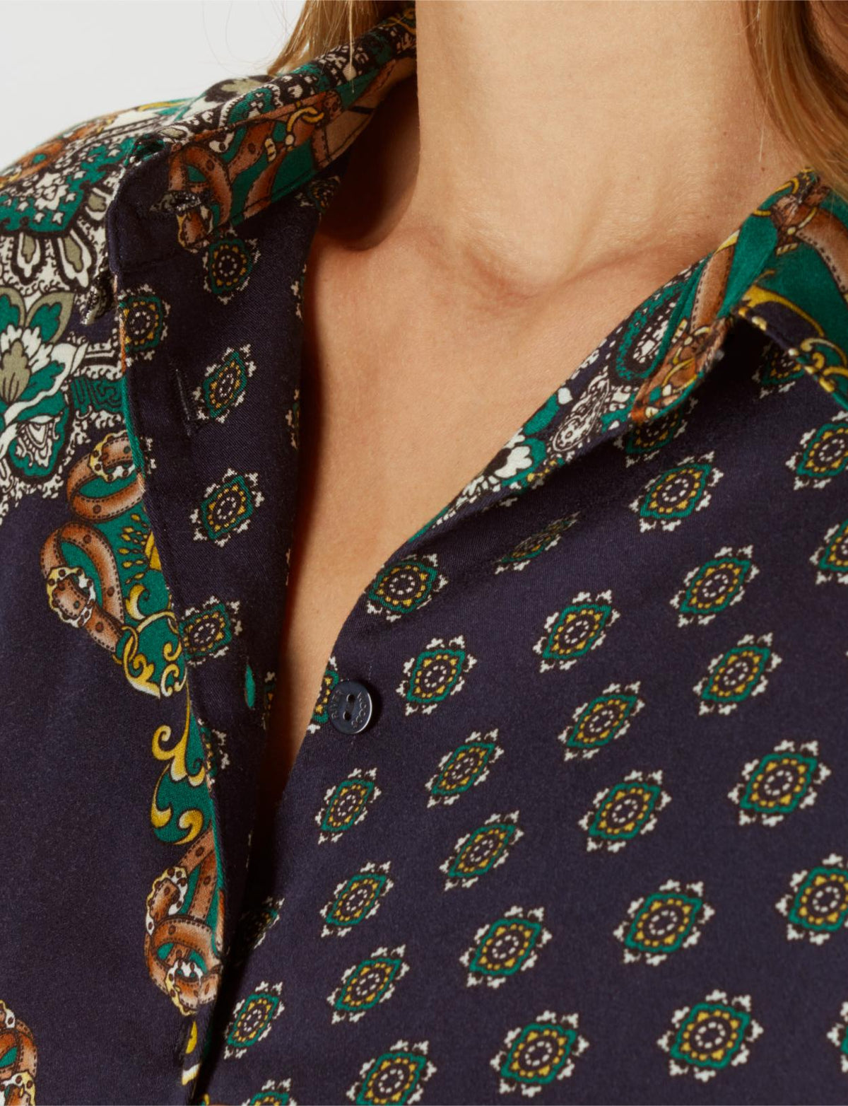 Long Viscose Dress In Blue - Blauw