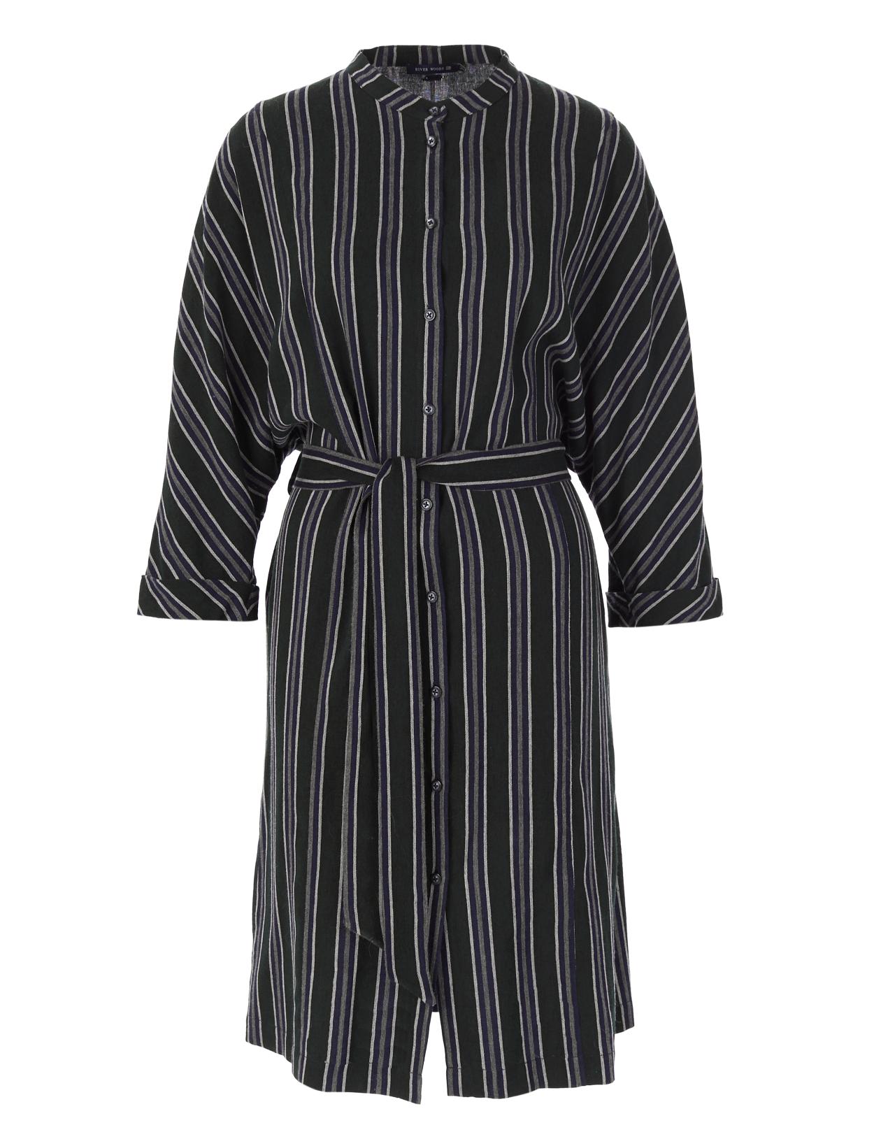 Kimono Sleeve Shirt Dress In Green - Groen