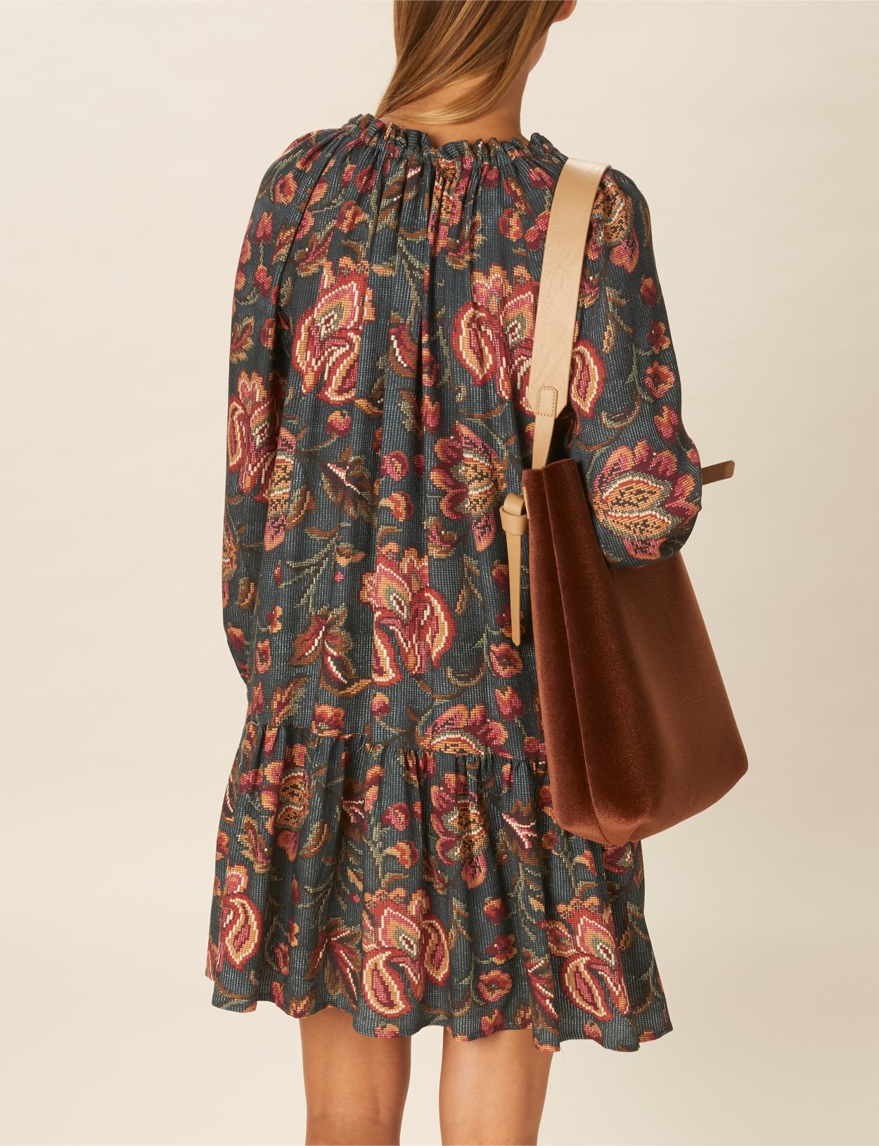Loose Viscose Dress In Green - Groen