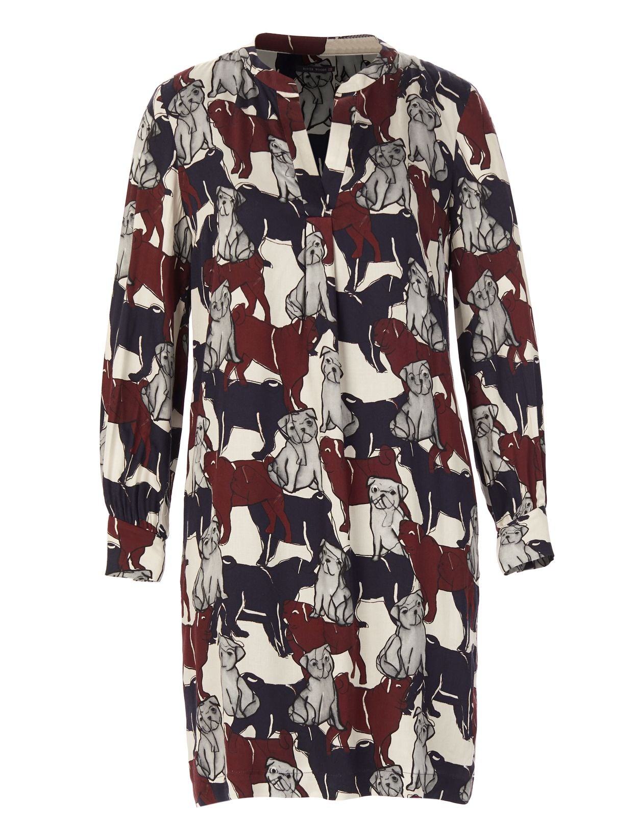 Vrouw Gedrukte Viscose Jurk In Multi - W