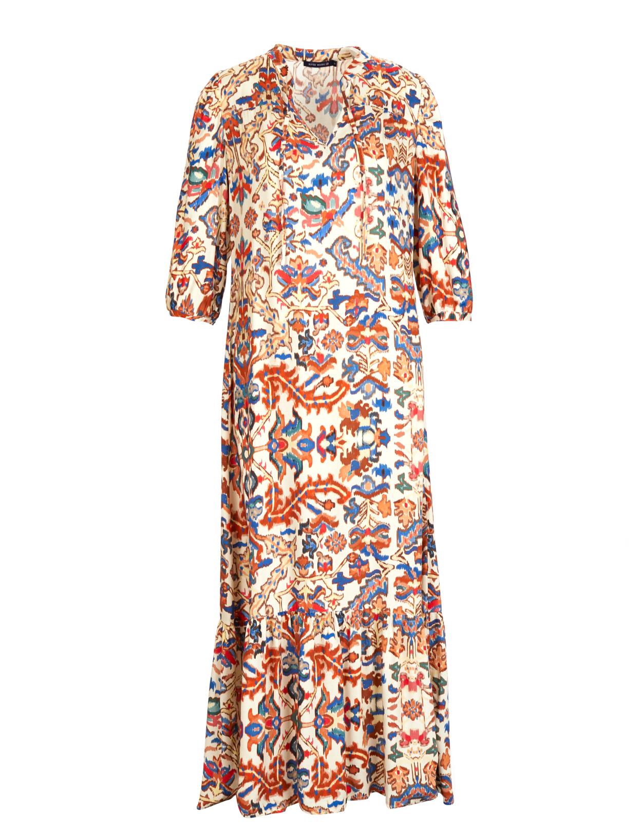 Viscose Dress In Multi - Meervoudig
