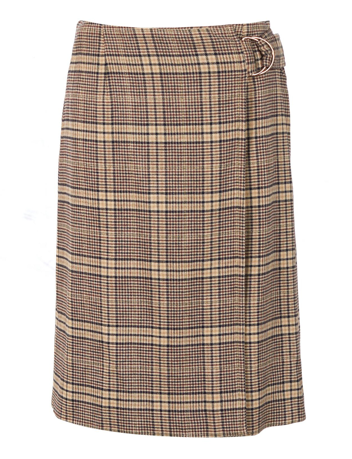Wrap Midi Skirt In Brown - Bruin