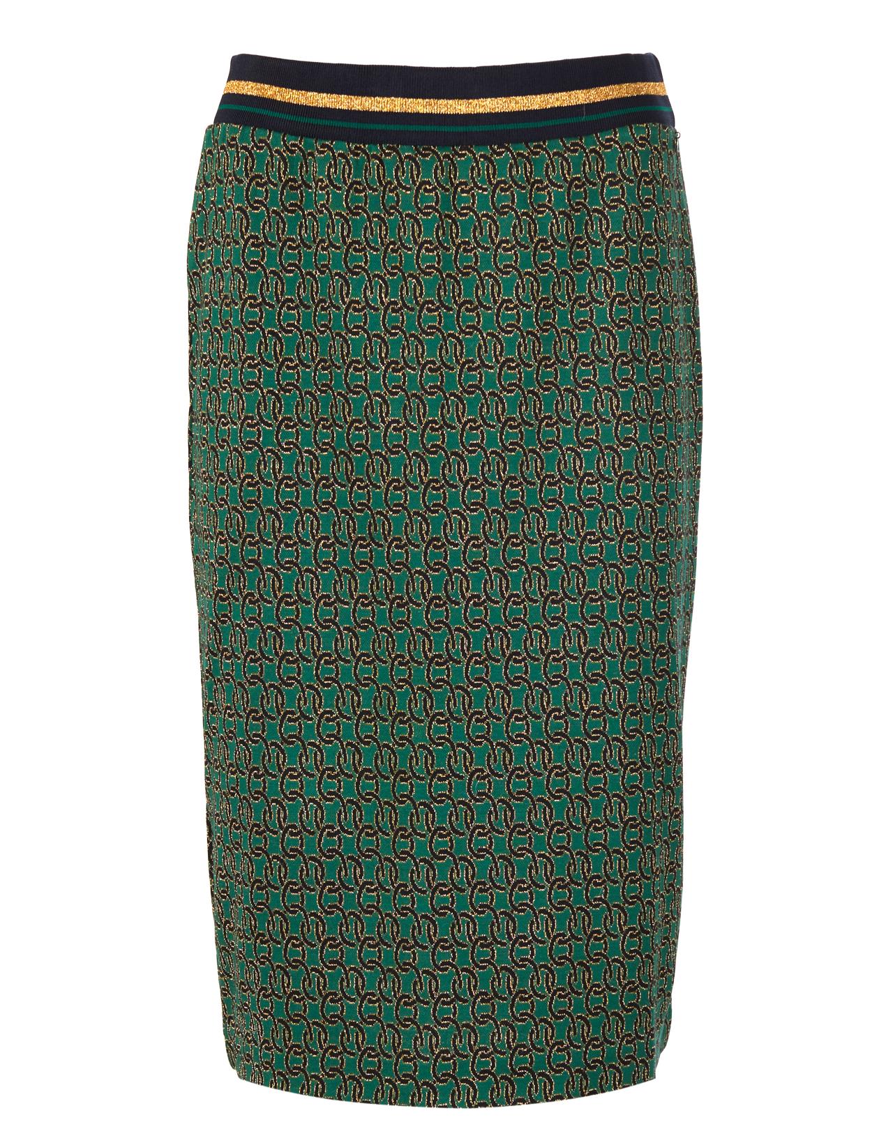 Skirt With Glitter Details In Green - Groen