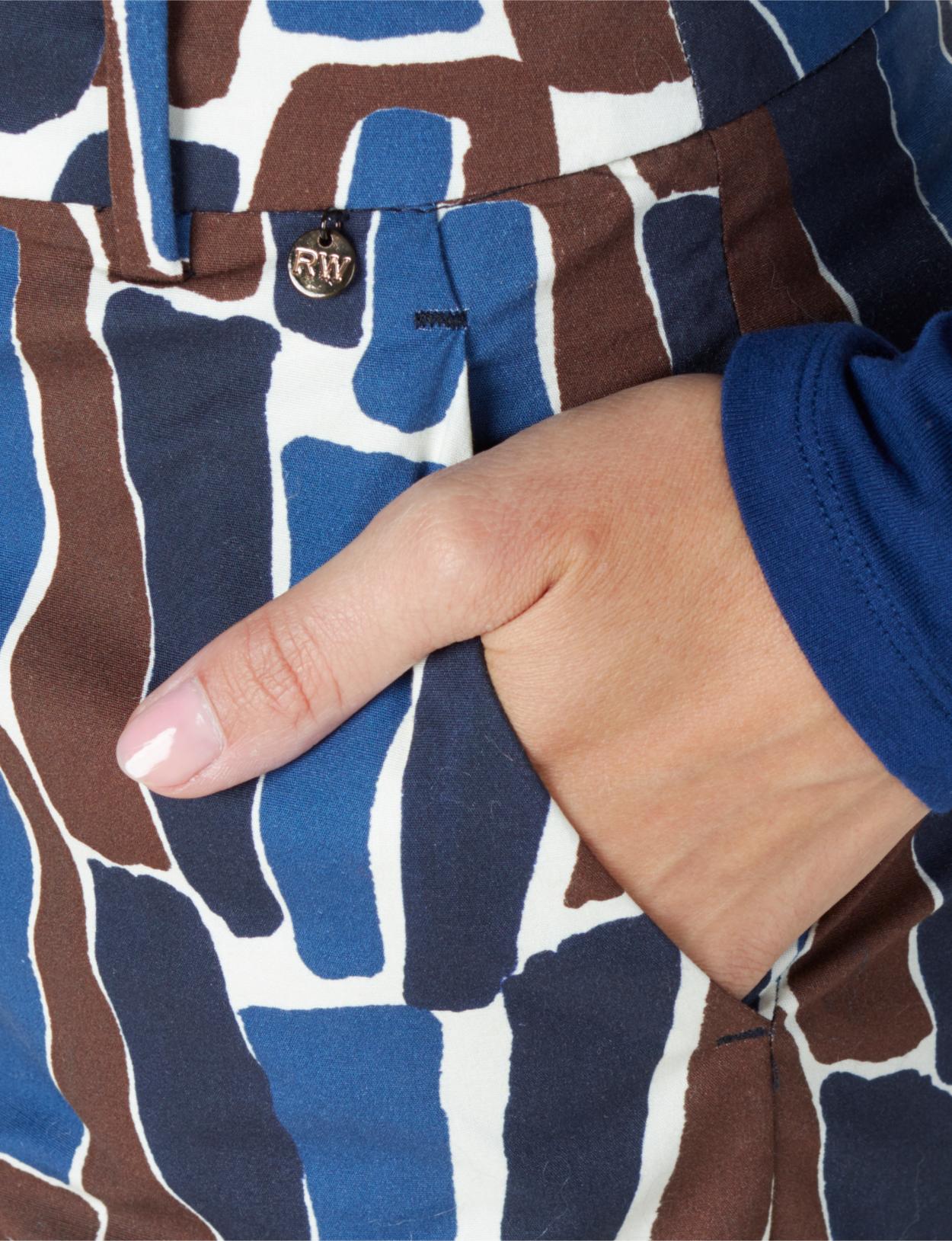 Cotton Chino Pants In Blue - Blauw