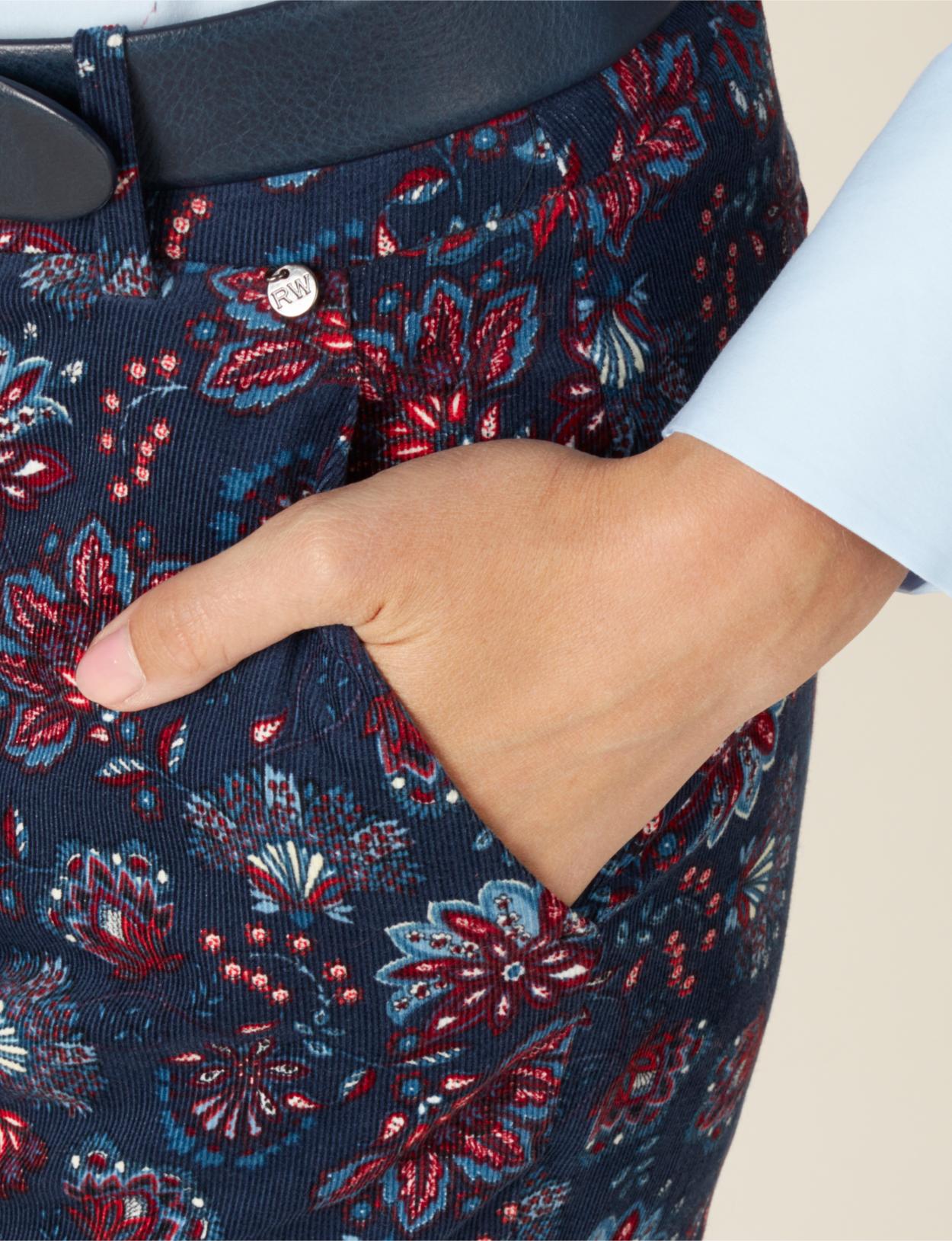 Cotton Chino Pants In Blue - Blauw