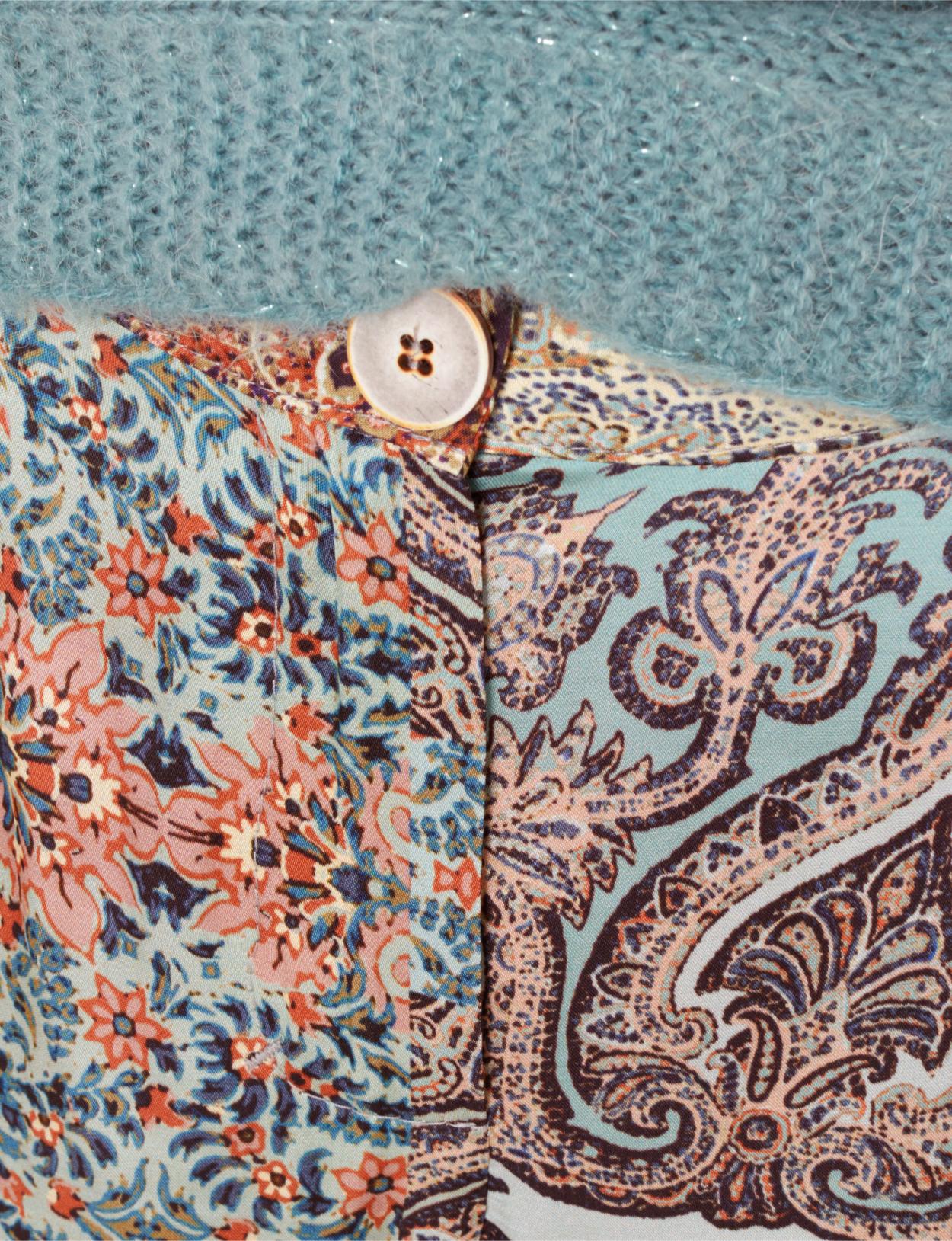 Straight Viscose Pants In Multi - Meervoudig