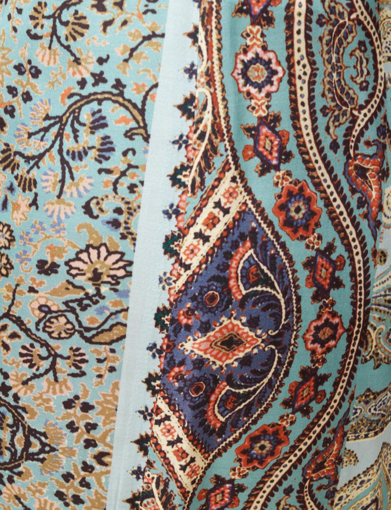 Straight Viscose Pants In Multi - Meervoudig