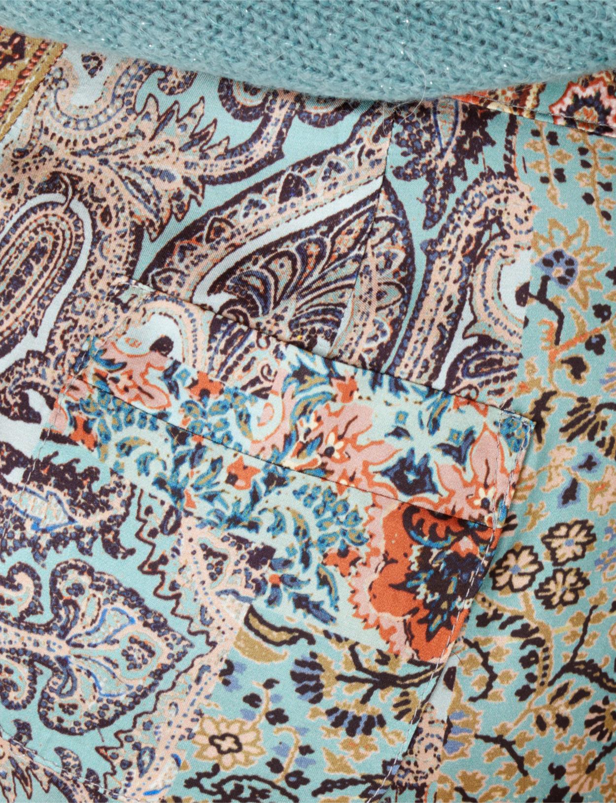 Straight Viscose Pants In Multi - Meervoudig