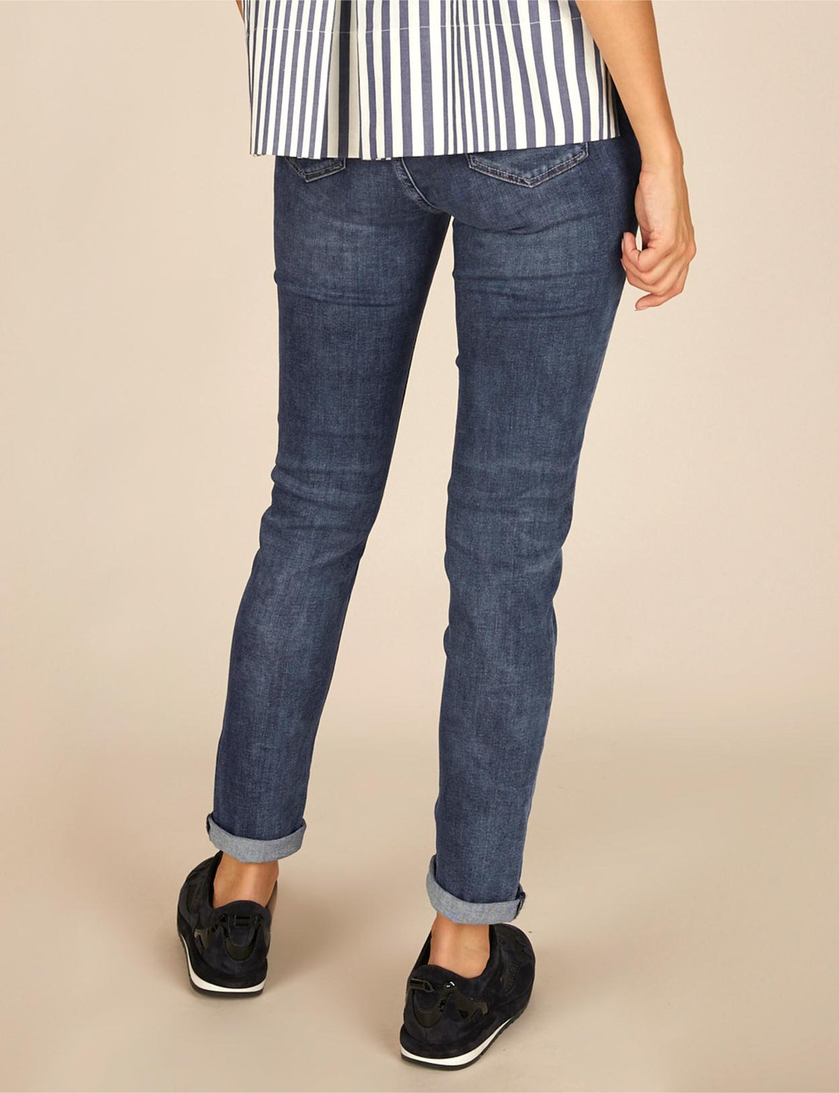 5 Pocket Stone Jeans In Blue - Bleu