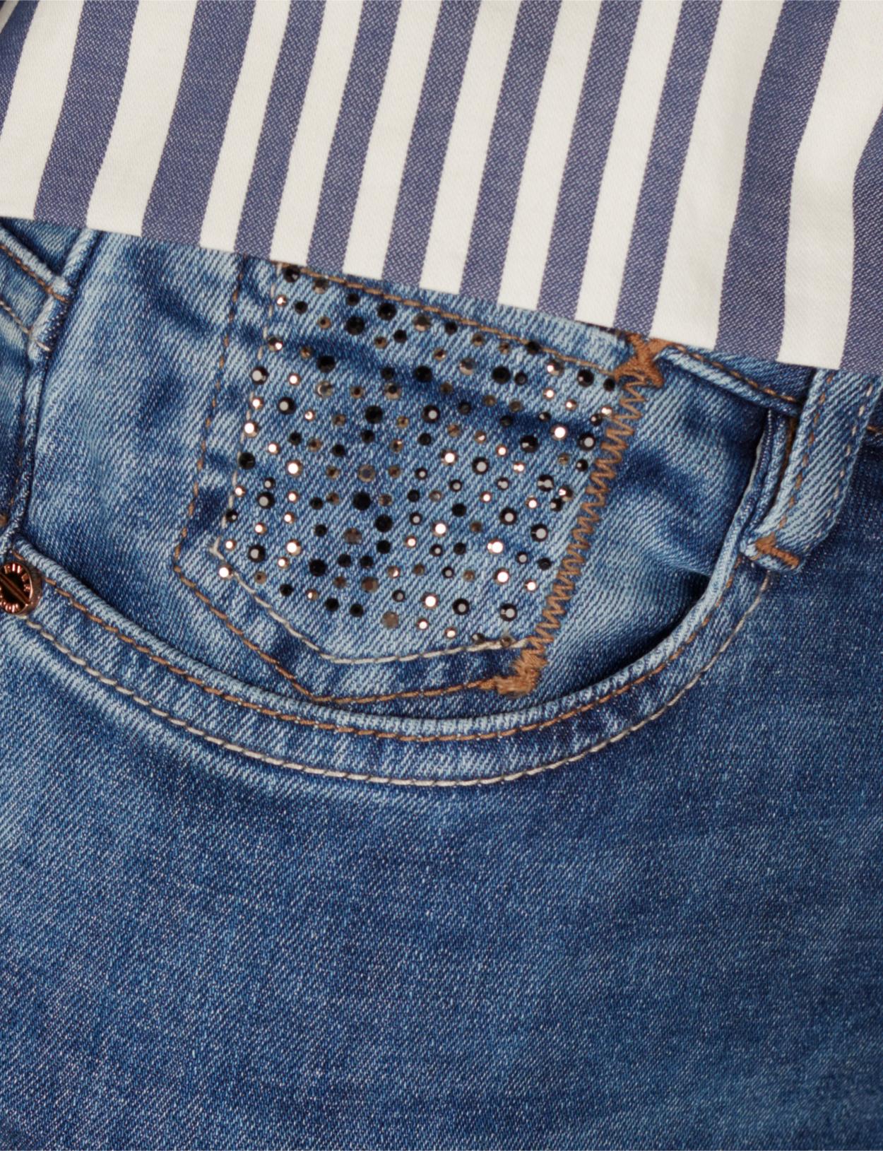 5 Pocket Stone Jeans In Blue - Blauw