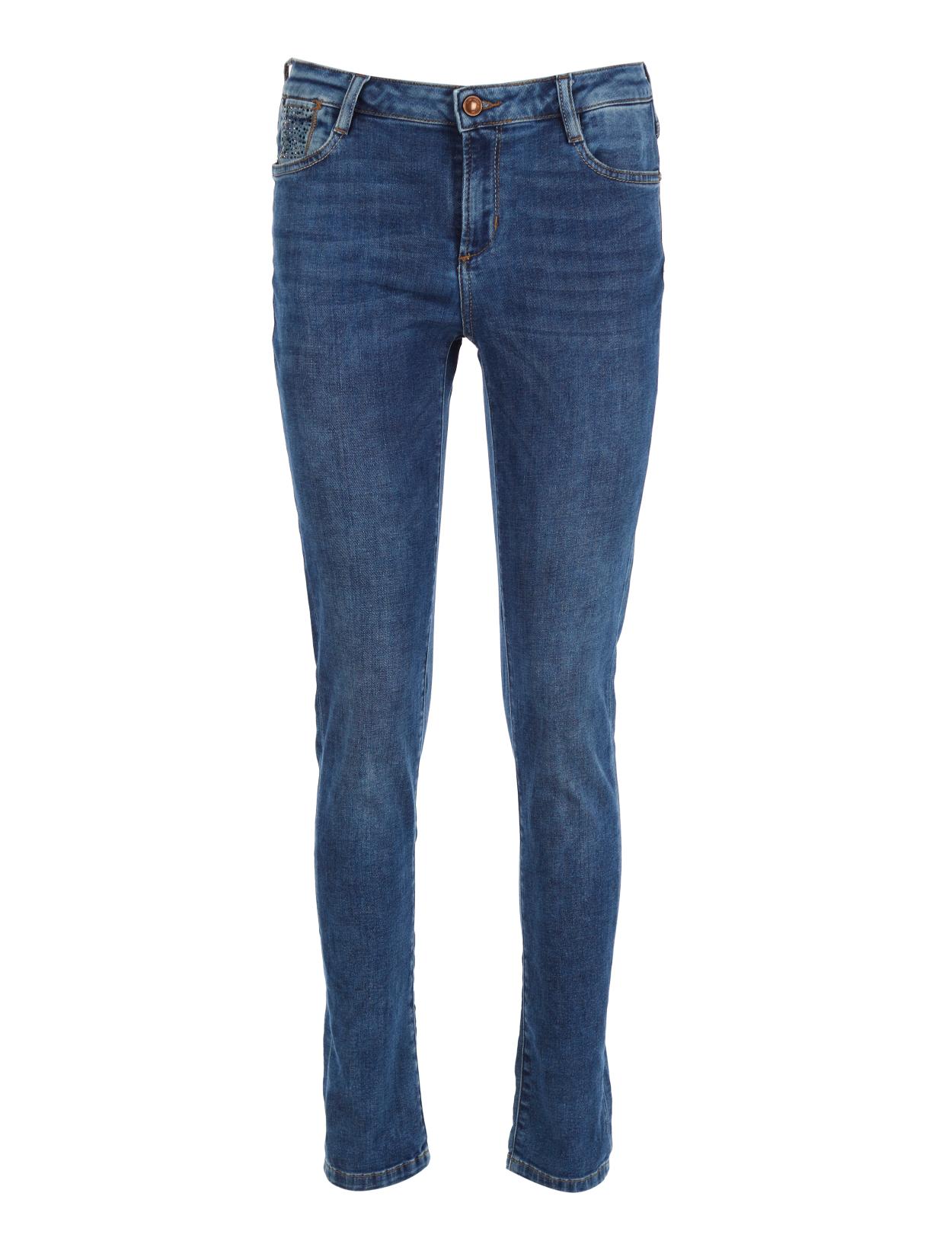 5 Pocket Stone Jeans In Blue - Blauw