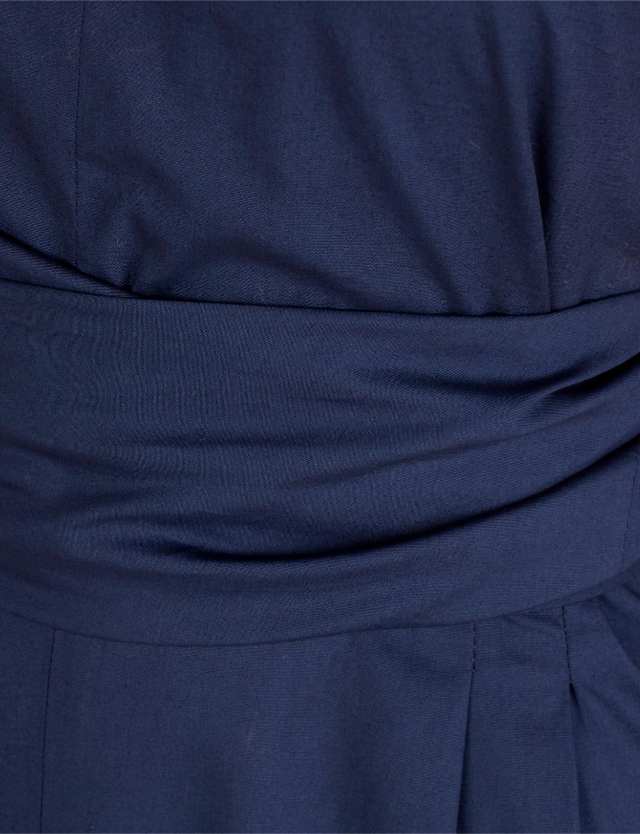 Cotton Jumpsuit In Blue - Bleu