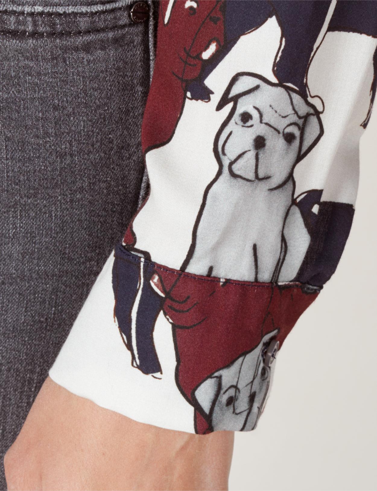 Classic Viscose Shirt In Multi - Meervoudig