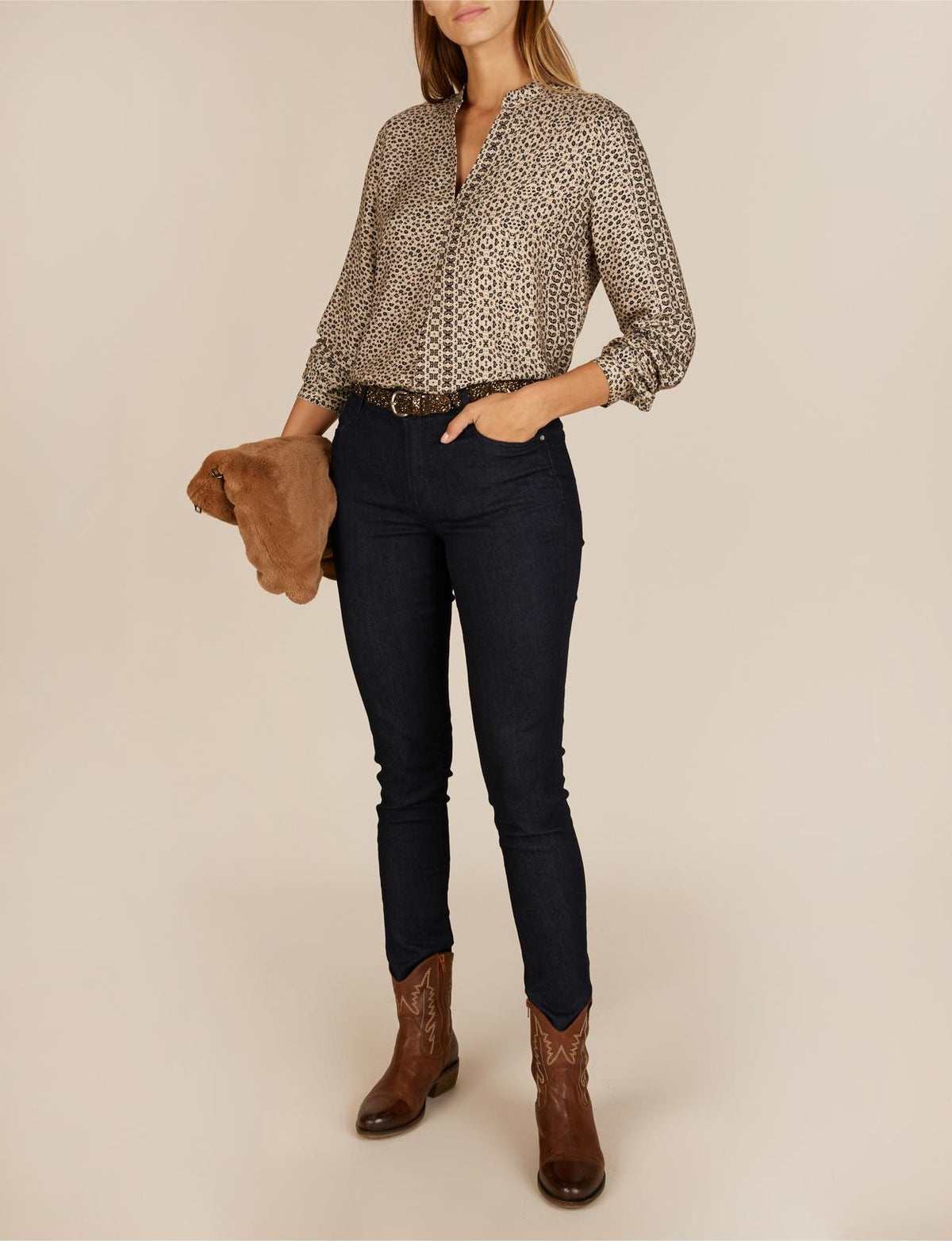 Long Viscose Shirt In Pink - Roze