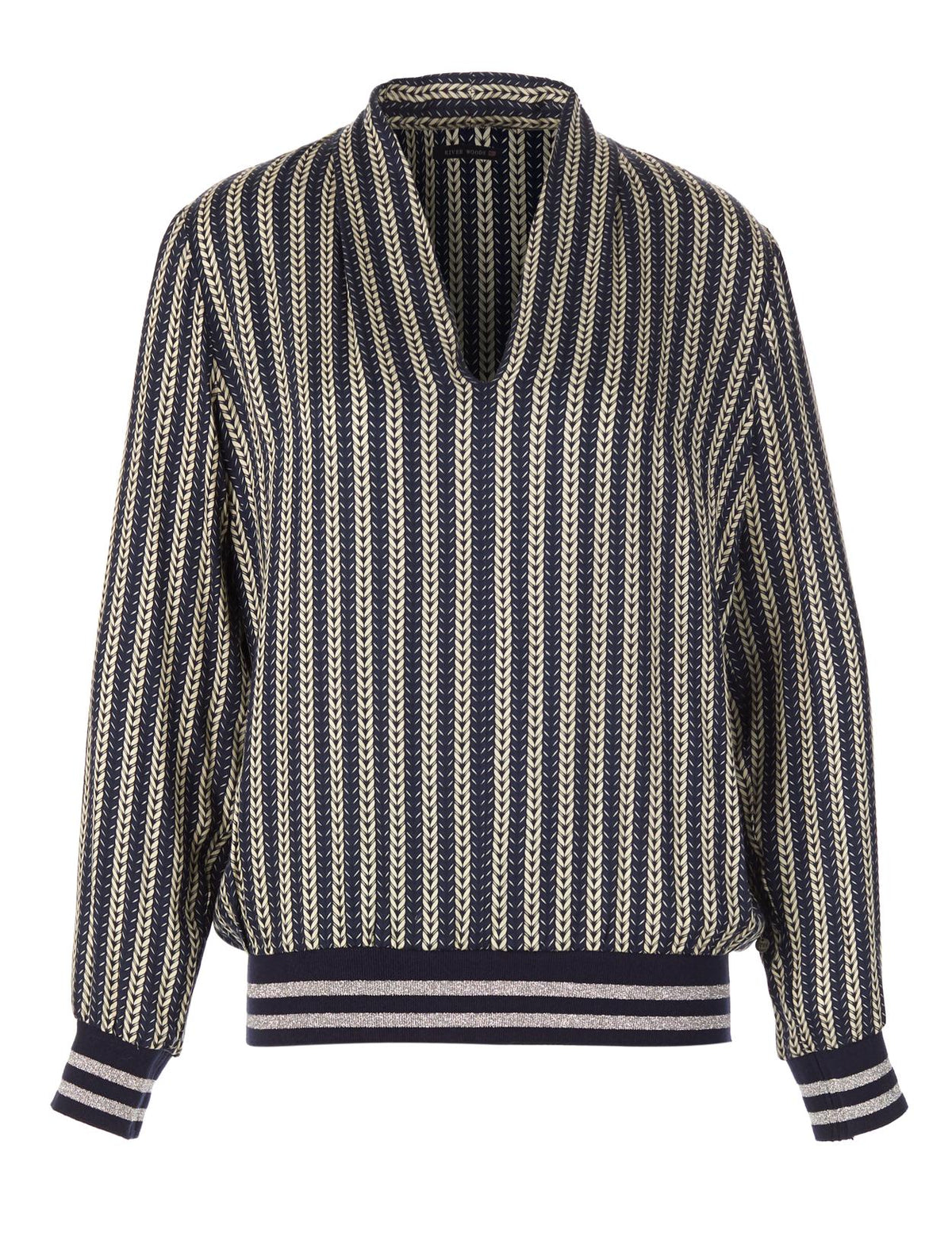 Viscose Popover Shirt In Blue - Blauw