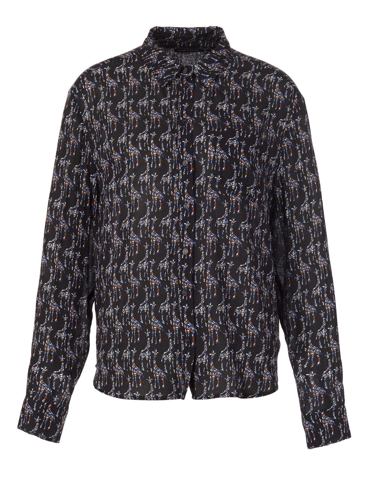 Oversized Shirt With Chest Pocket In Blue - Bleu