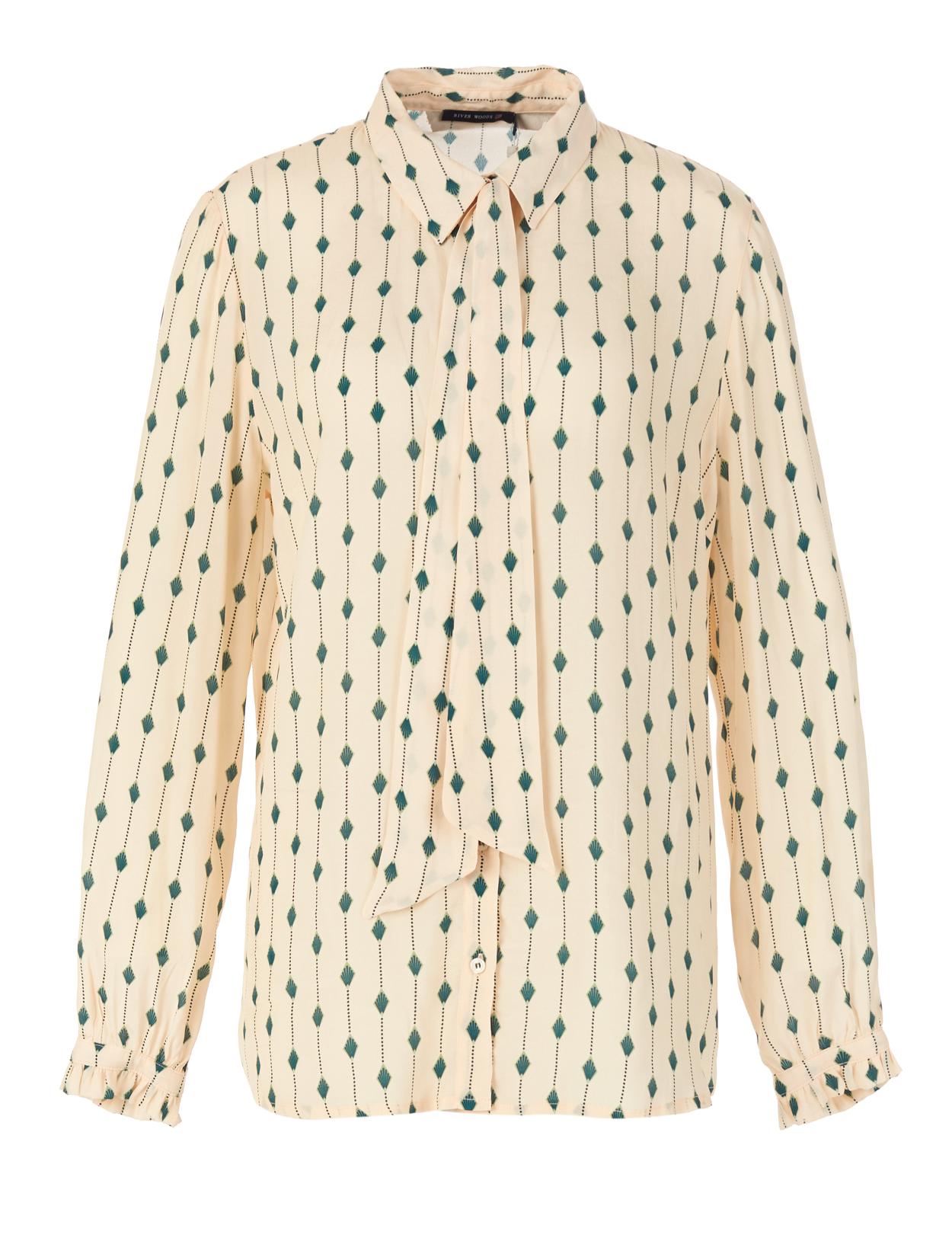 Viscose Tie Shirt In White - Wit