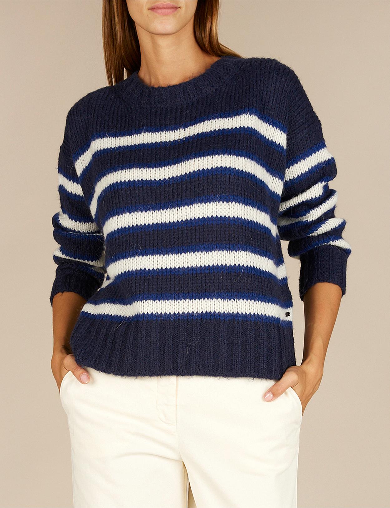 Striped Pullover In Blue - Blauw