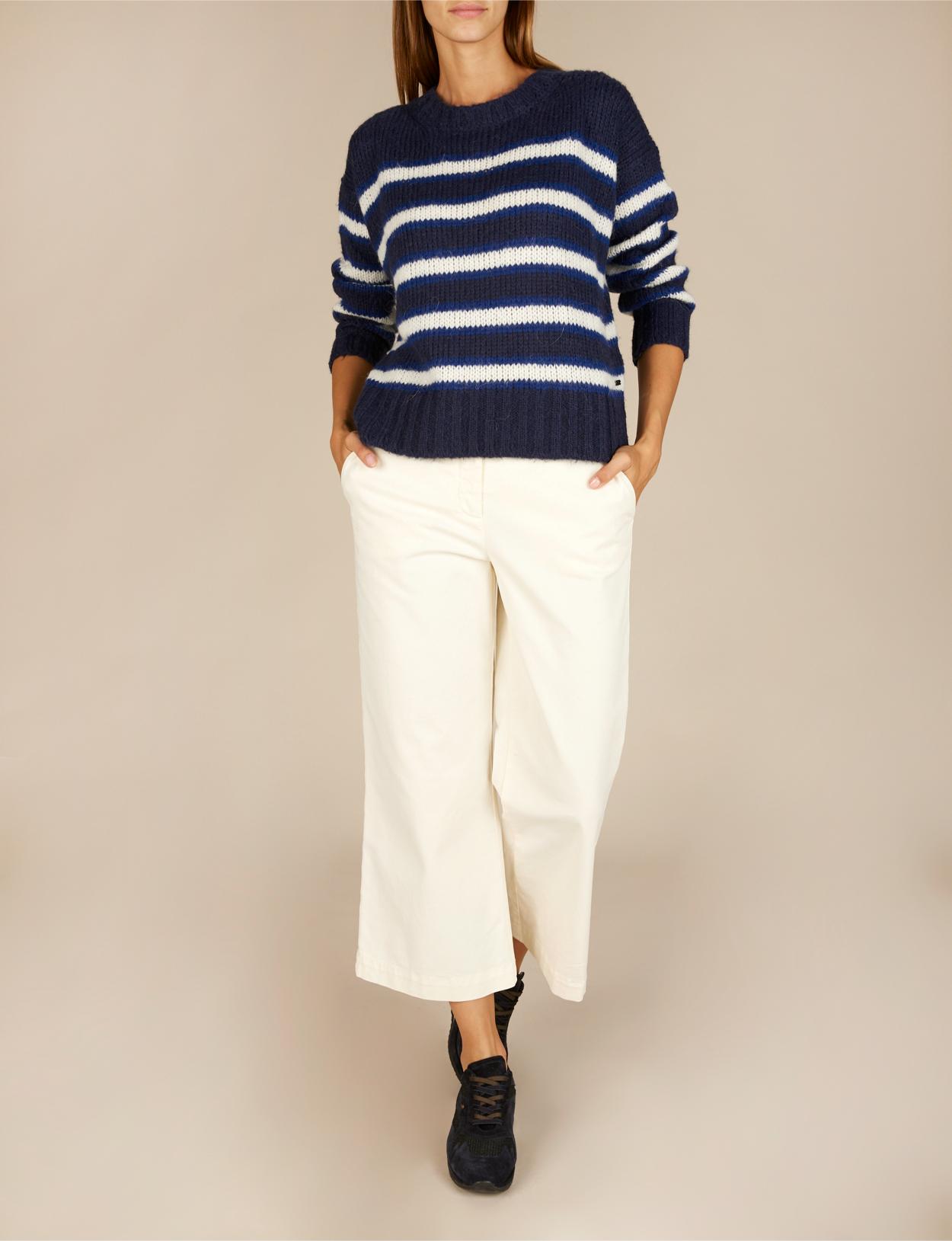 Striped Pullover In Blue - Blauw
