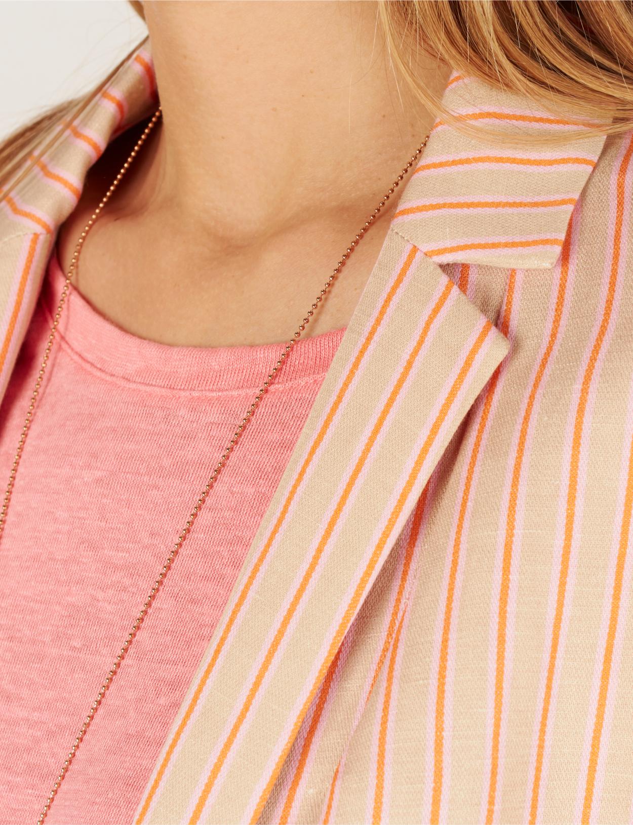 Light Striped Blazer In Brown - Bruin