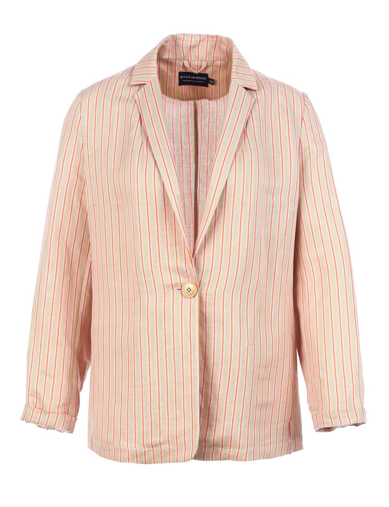 Light Striped Blazer In Brown - Bruin