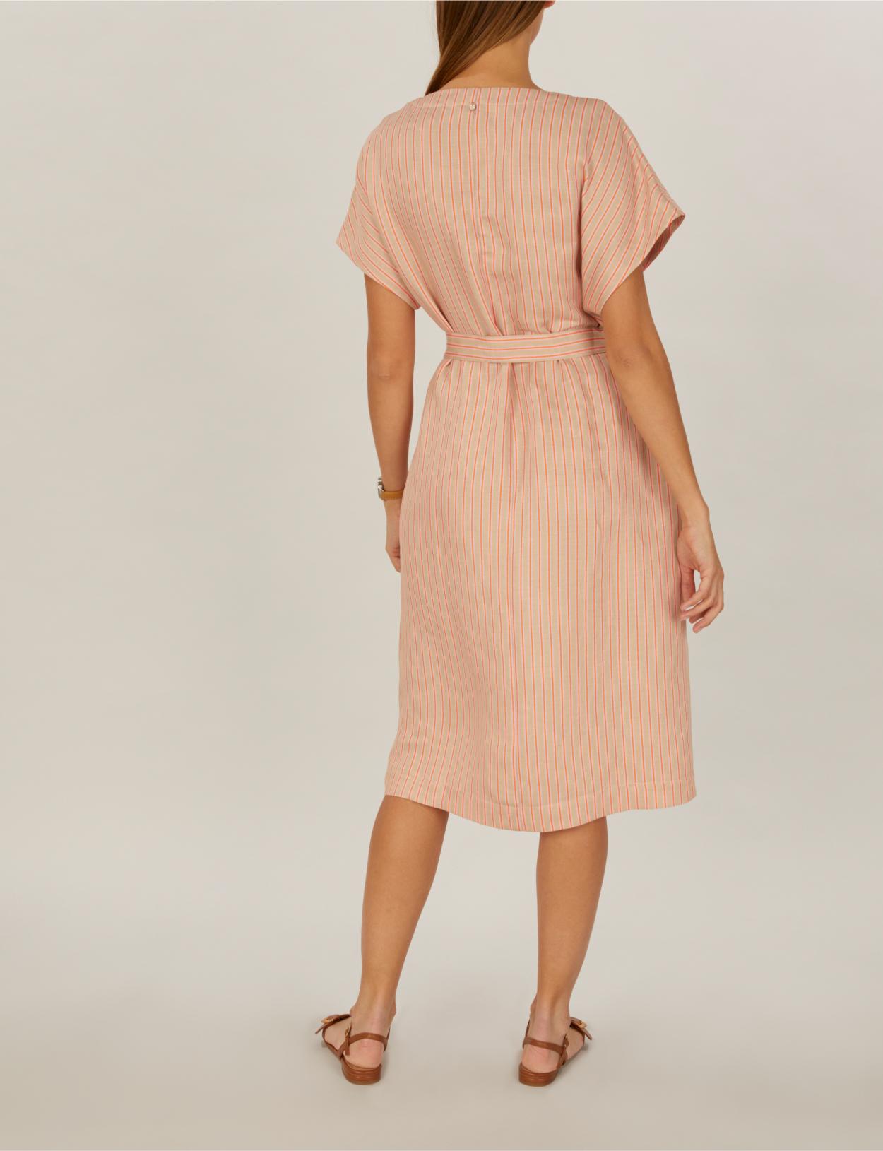 Dress With Shoulder Buttons In Brown - Bruin