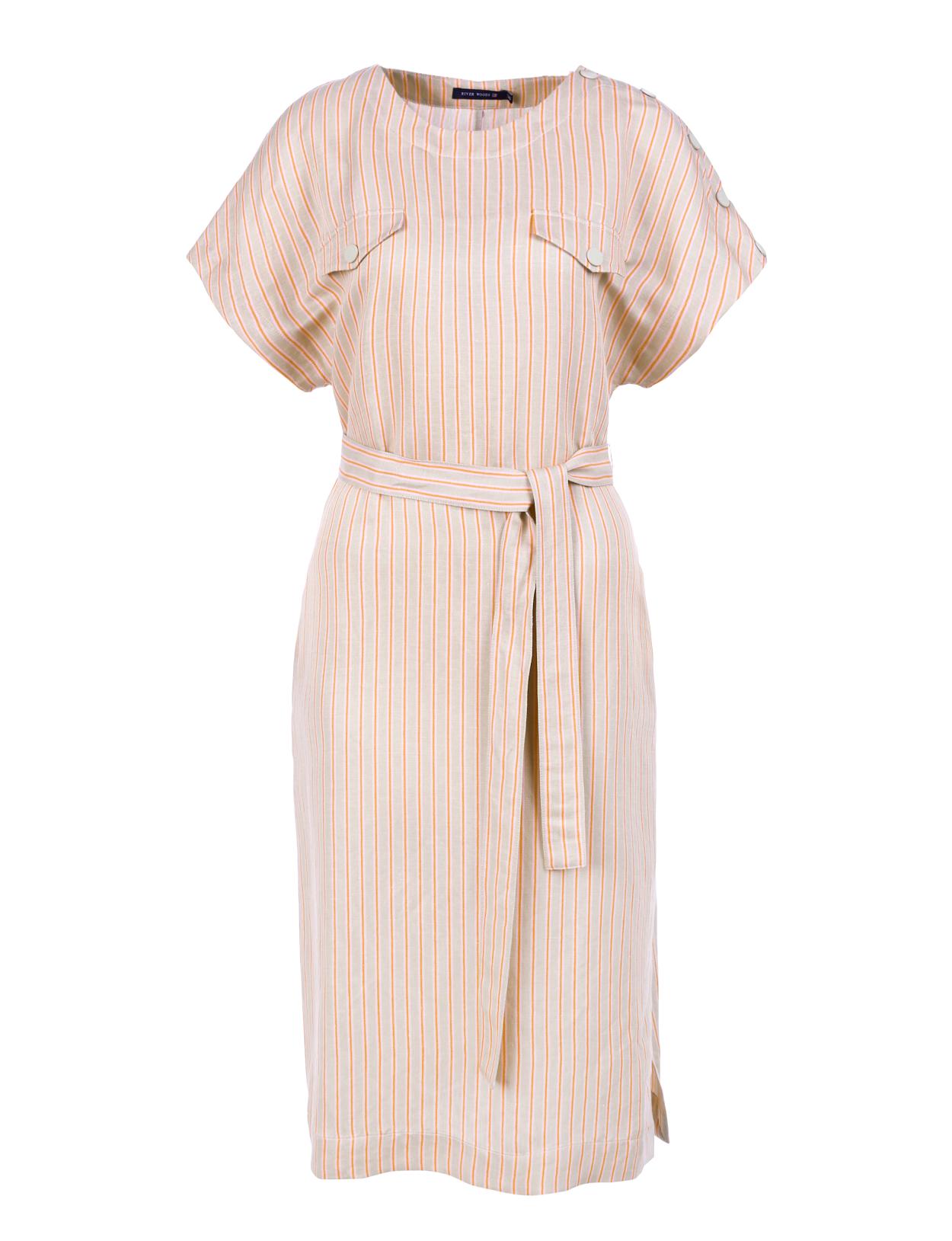 Dress With Shoulder Buttons In Brown - W