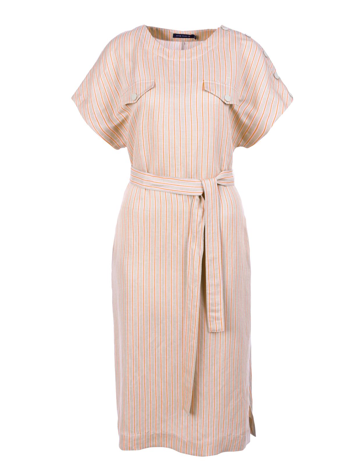 Dress With Shoulder Buttons In Brown - Bruin