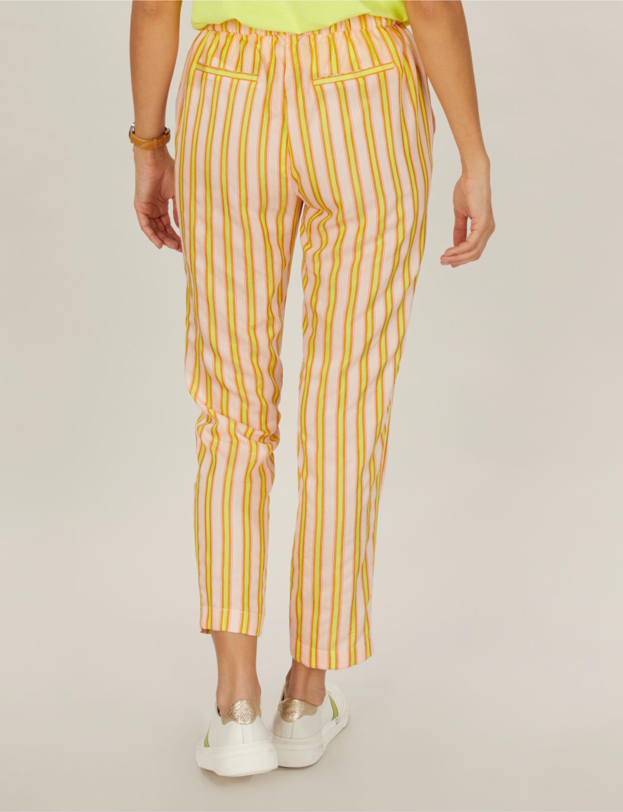 Straight Pants In Yellow - Geel