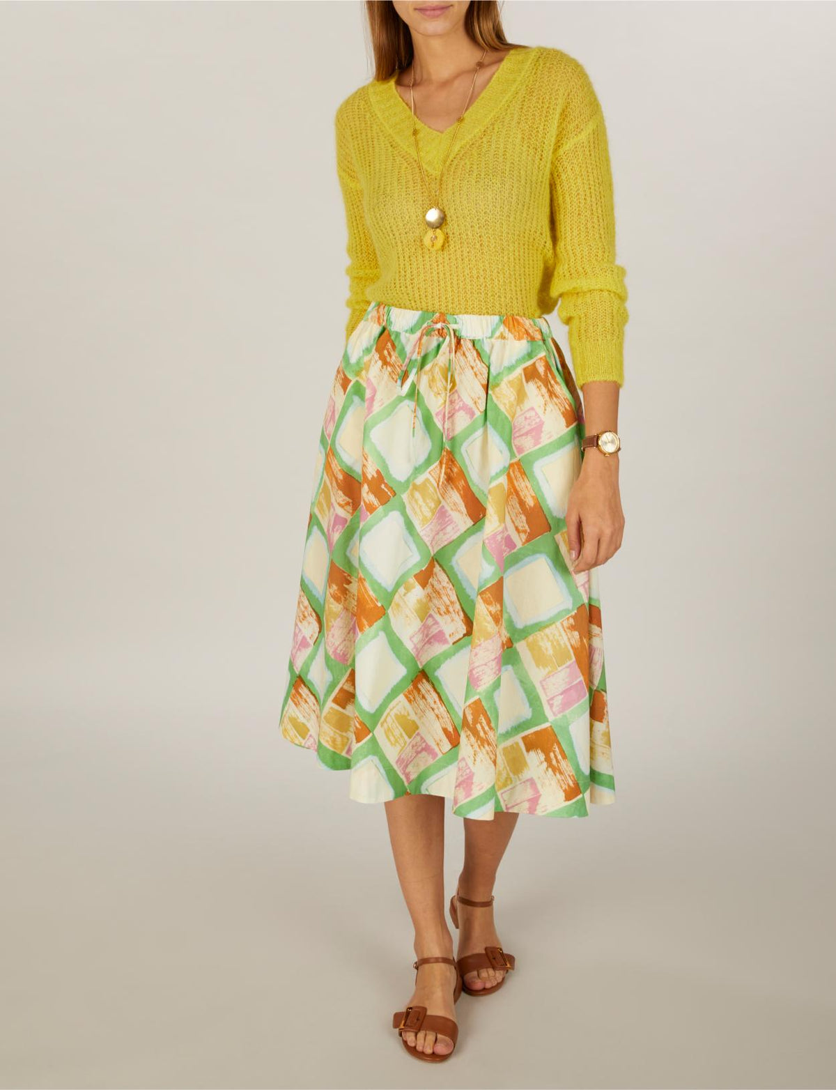 Soft Glitter Pullover In Yellow - Geel