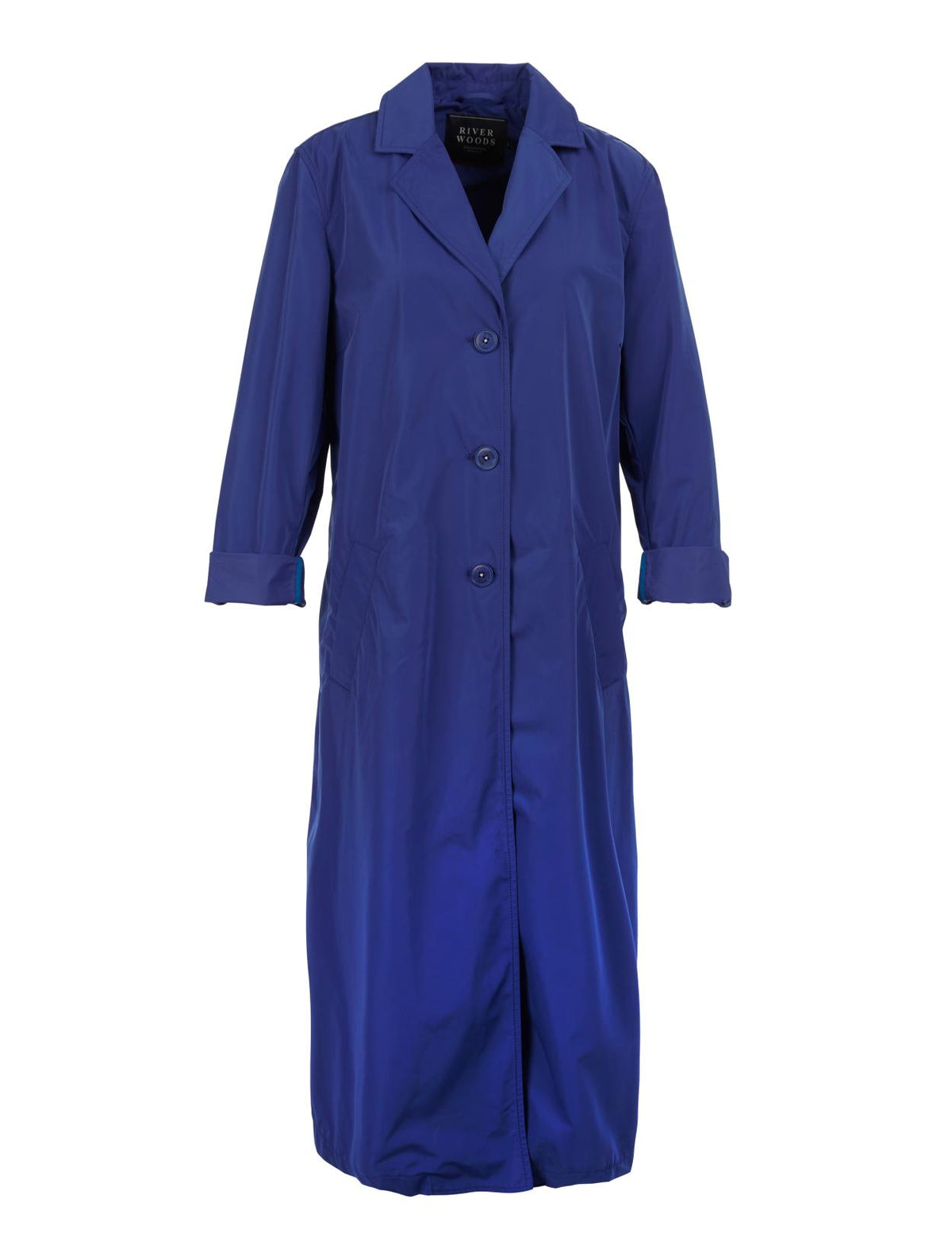 Electric Blue Rain Coat In Blue