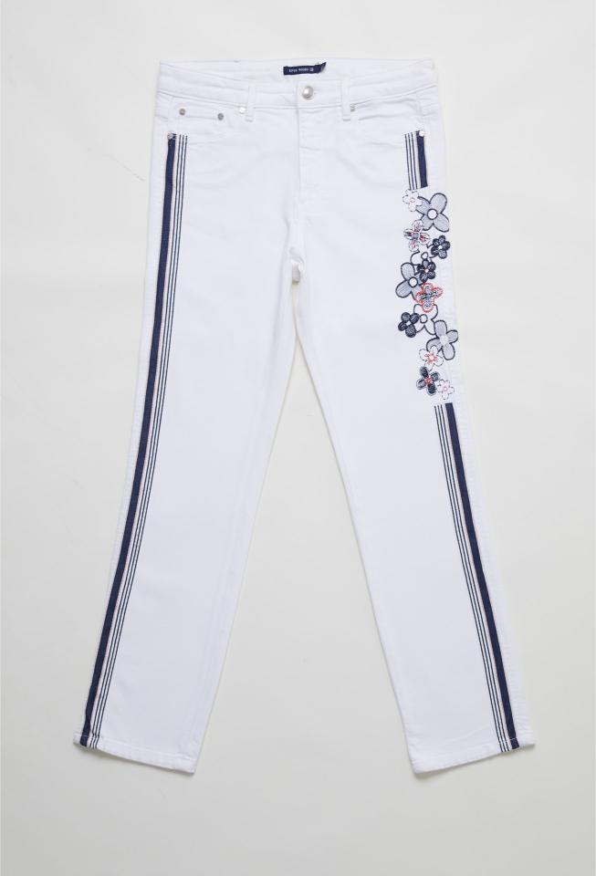 Regular Waist Straight Cropped - Wit