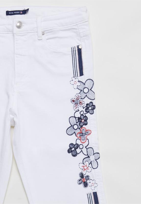 Regular Waist Straight Cropped - Wit