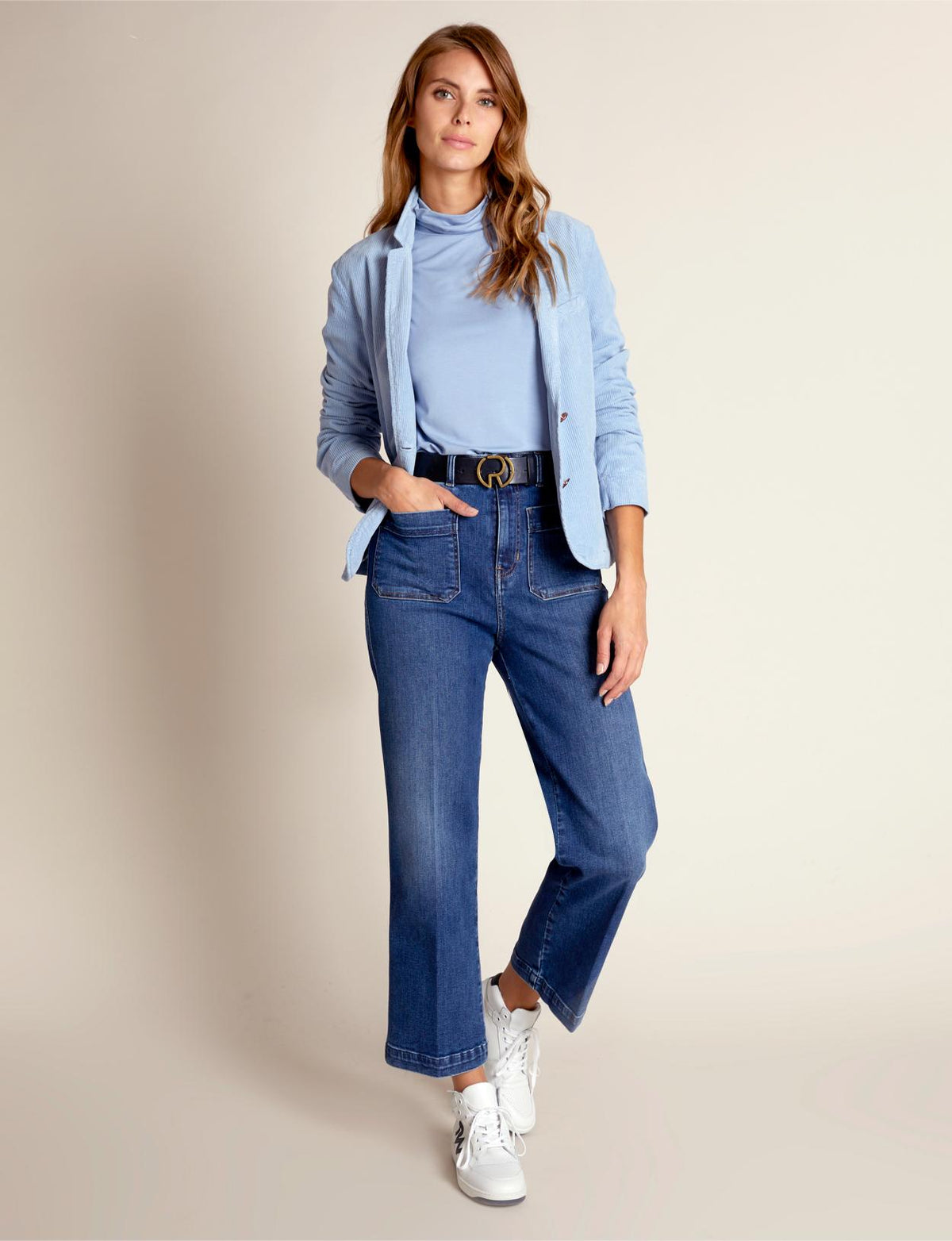 Fitted Blazer In Blue - Blauw