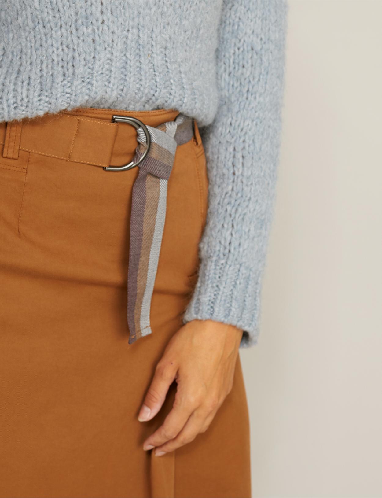 High Waist Midi Skirt In Brown - Bruin