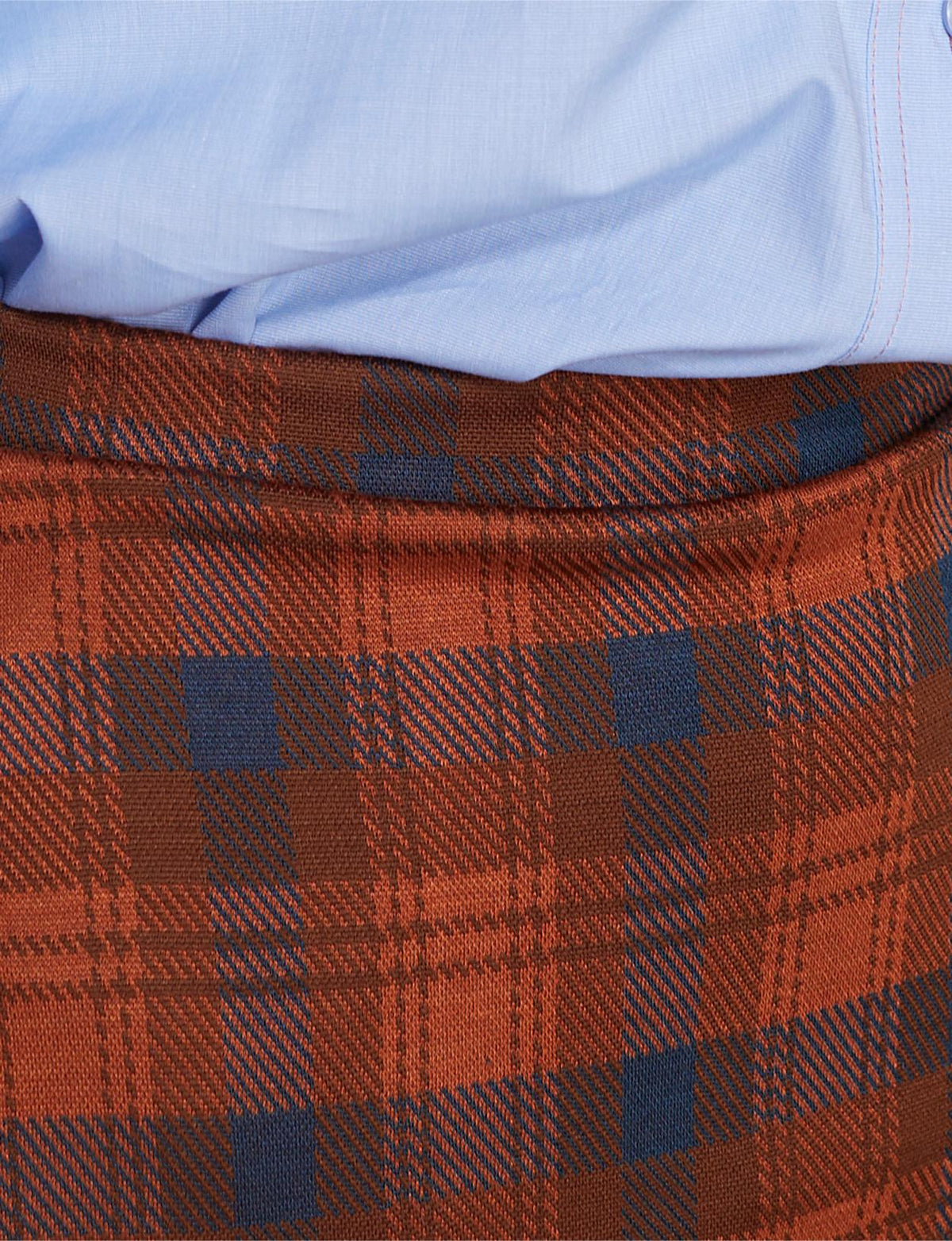 Jaquard Midi Skirt In Orange - Orange