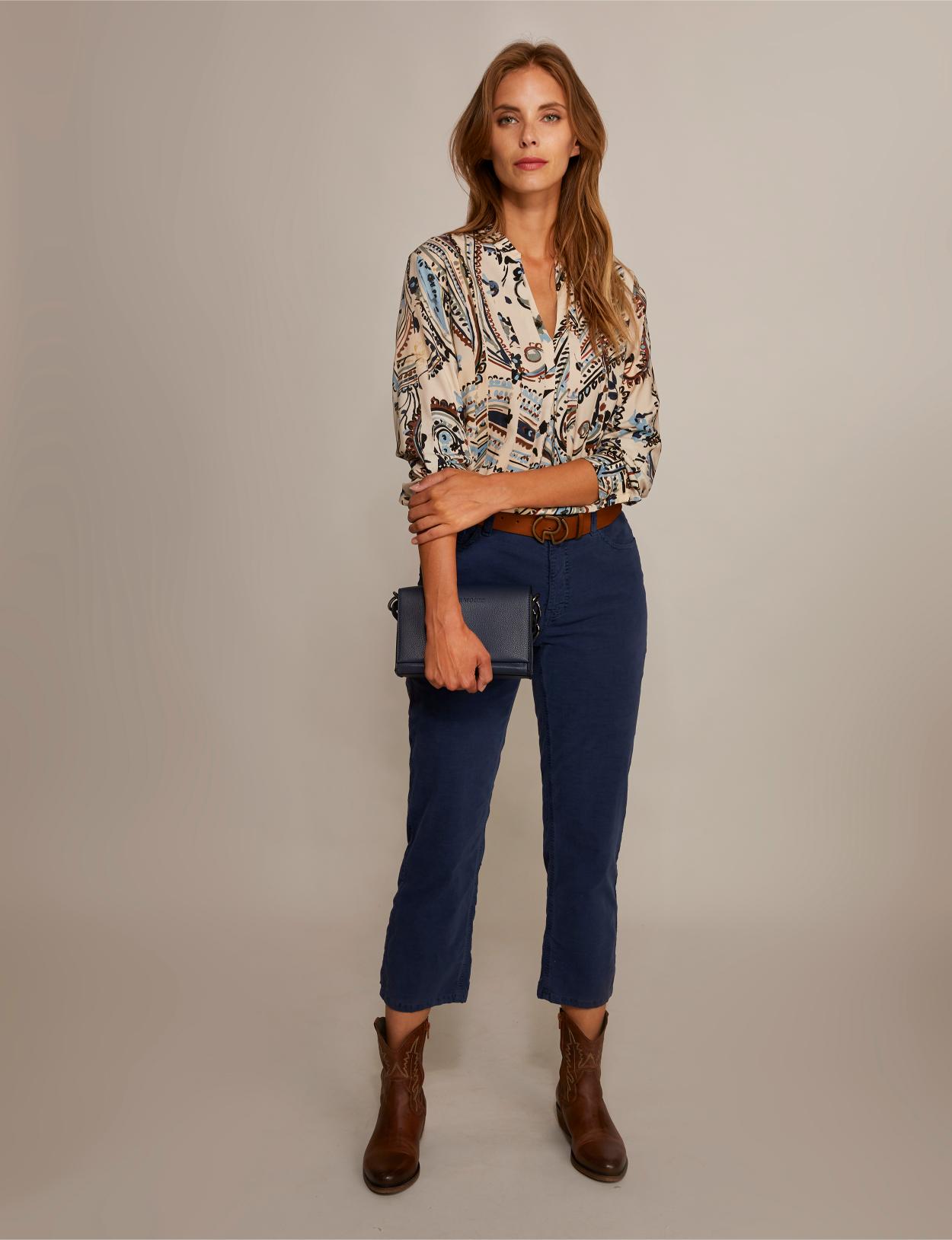 Viscose Popover Shirt In Multi - Multi